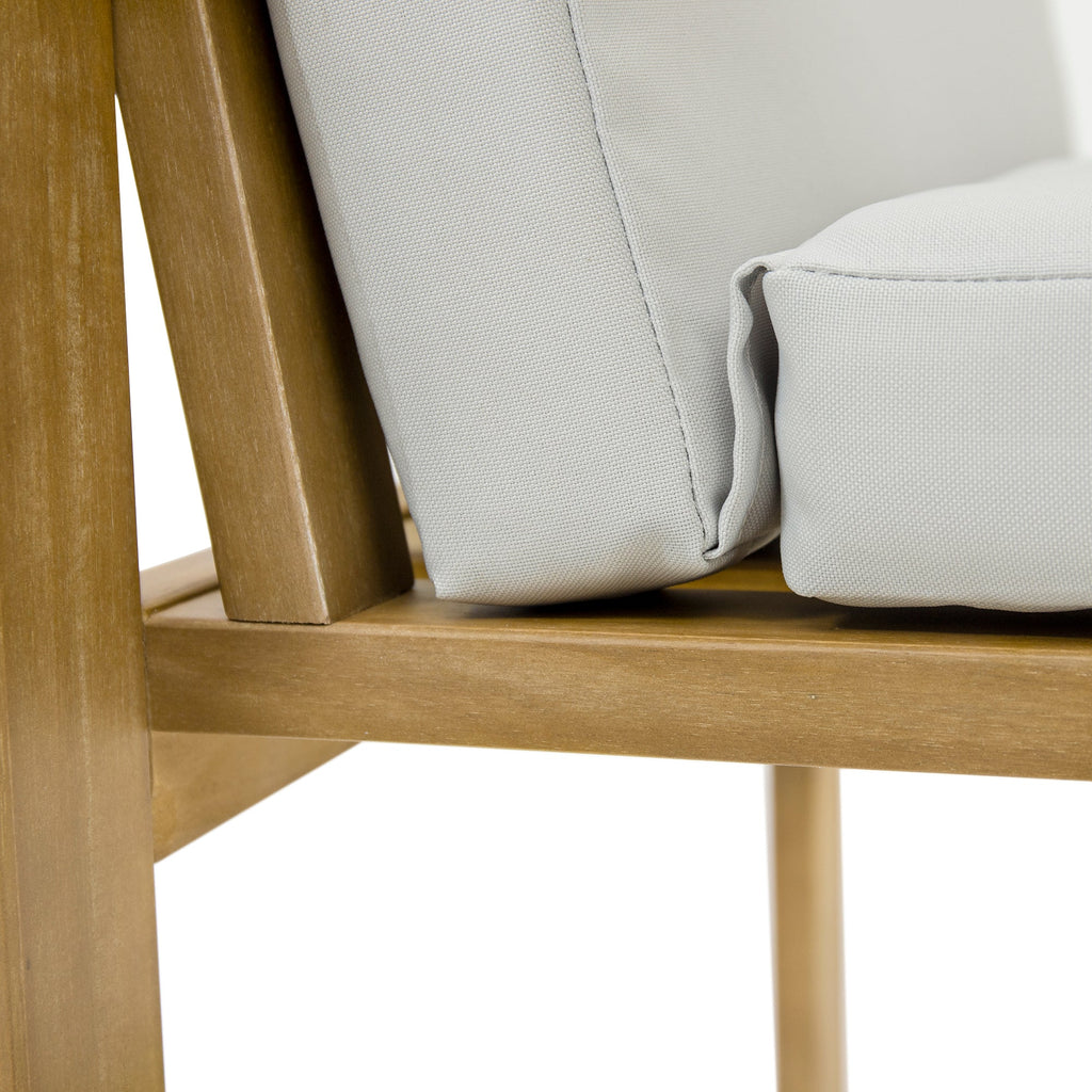 Outdoor Dining Chair Acacia Wood Set of 2