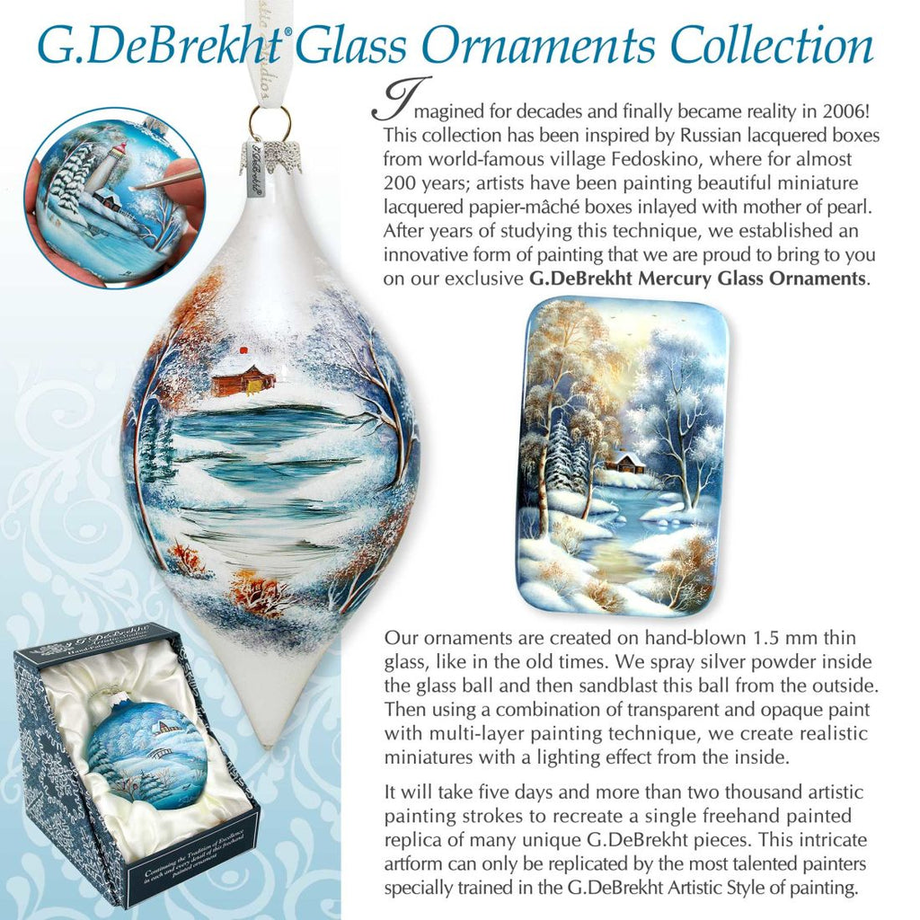 Saint Michael Drop Glass Ornament by G. DeBrekht - Nativity Holiday Décor - 757-036