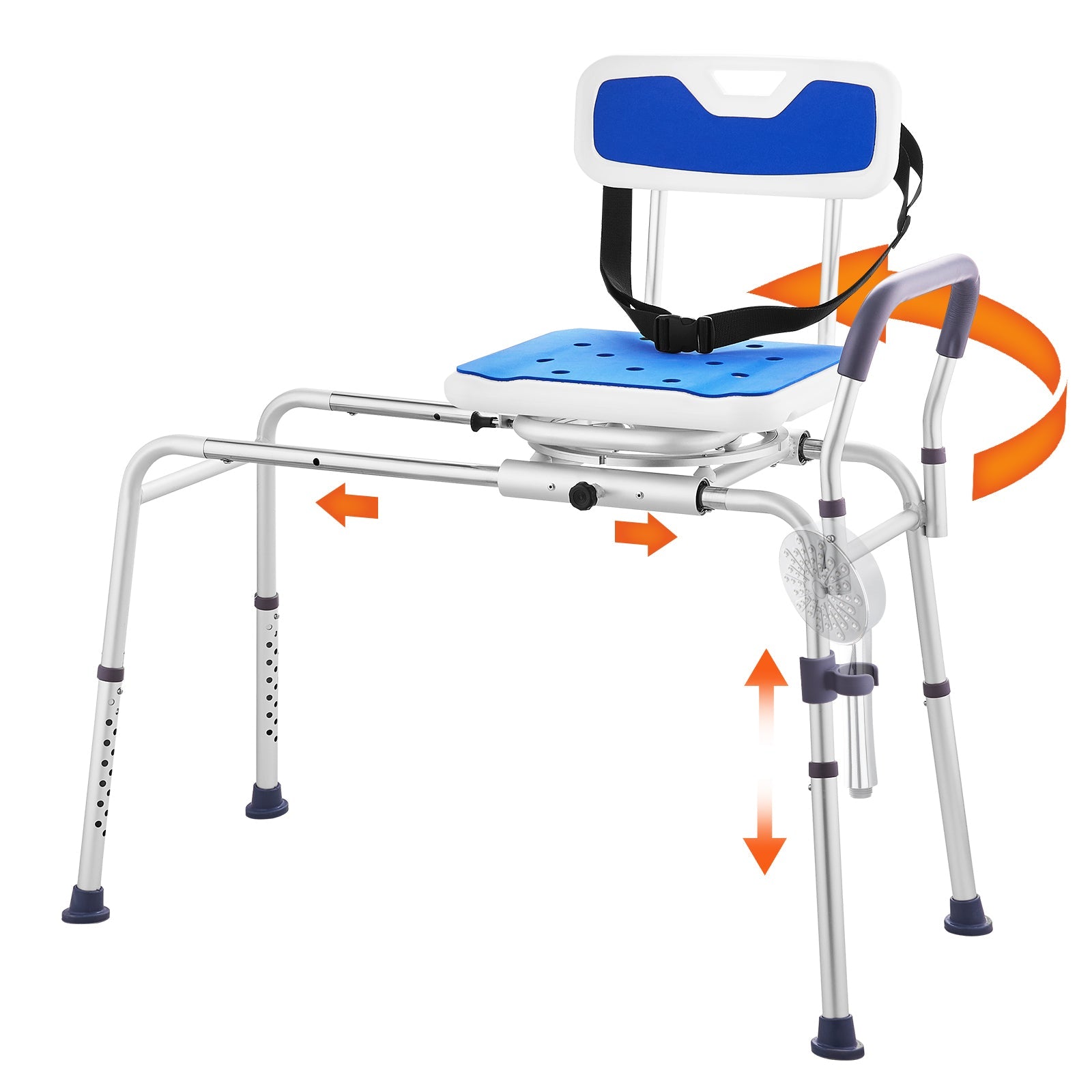 Transfer Bench 360 Swivel Seat Aluminum 400 LB Capacity