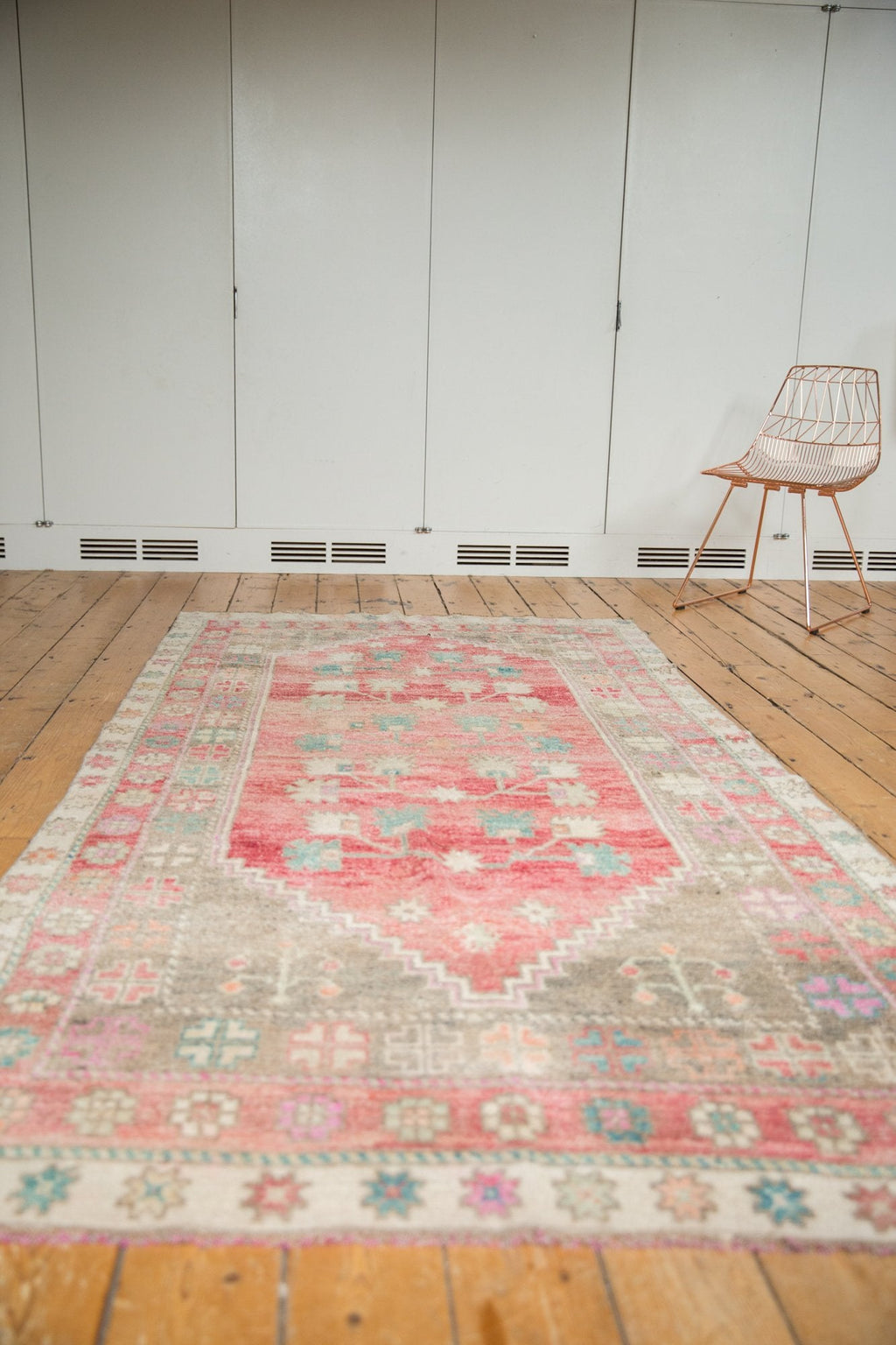 4.5x9.5 Vintage Distressed Oushak Rug Runner