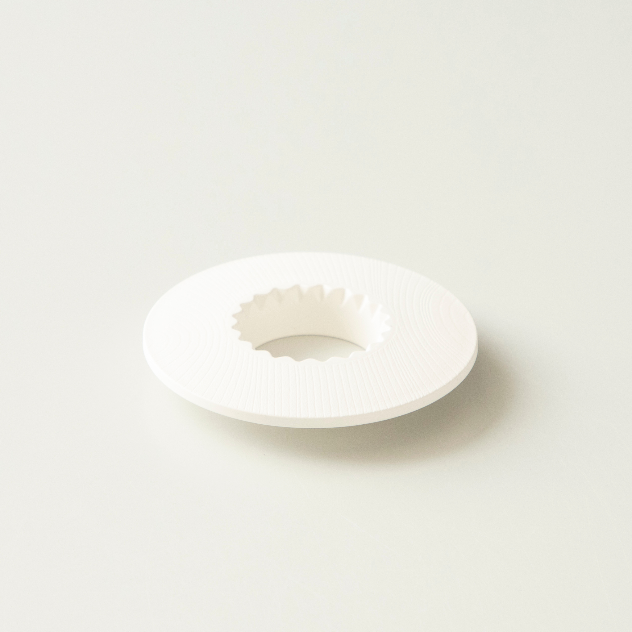 ORIGAMI - Coffee Dripper Holder - Grain Pattern - White