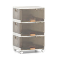 3/4/5/6-Cube Stackable Storage Bins with Detachable Wheels