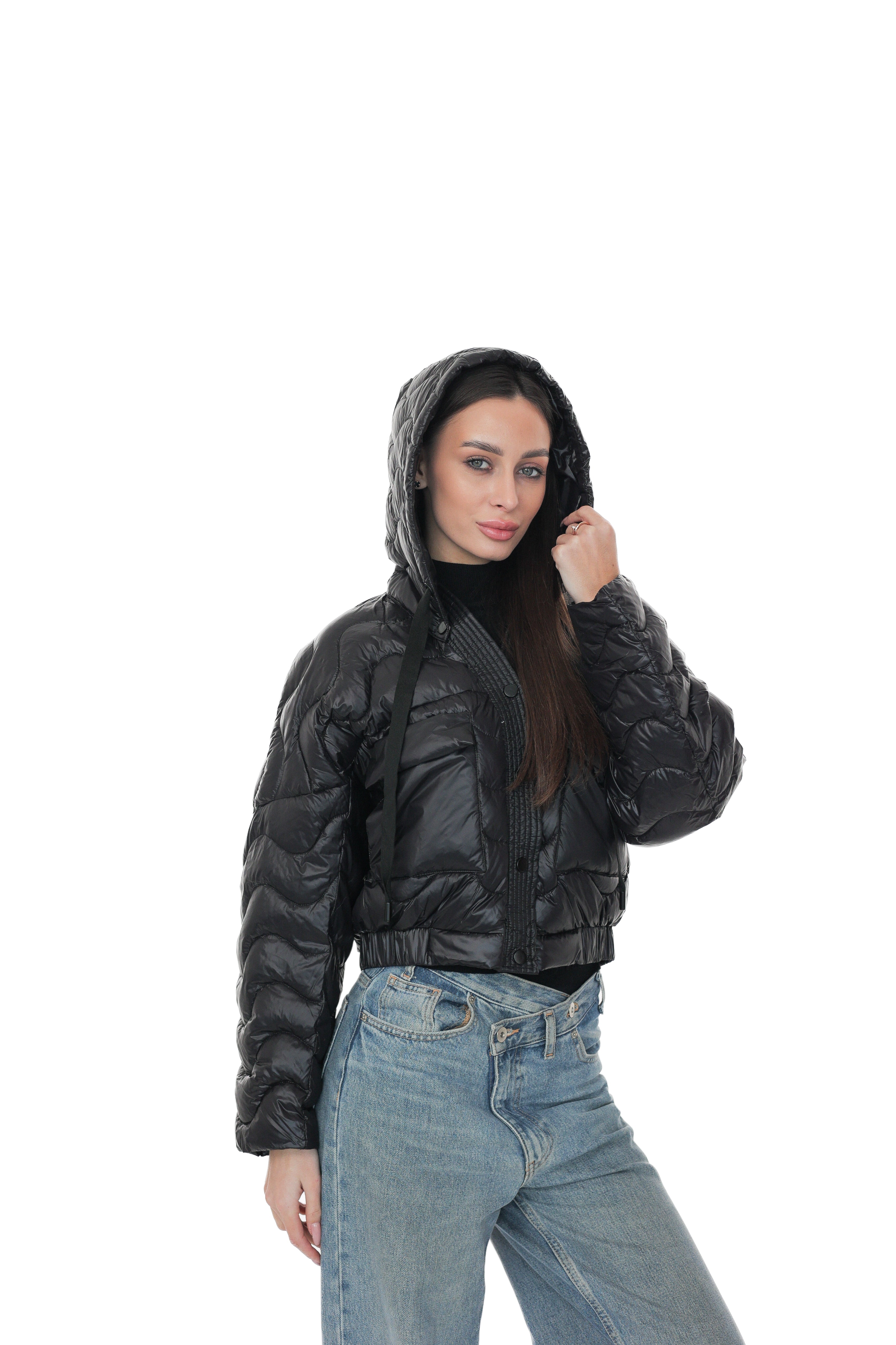 Lexi Cropped Jacket in Black