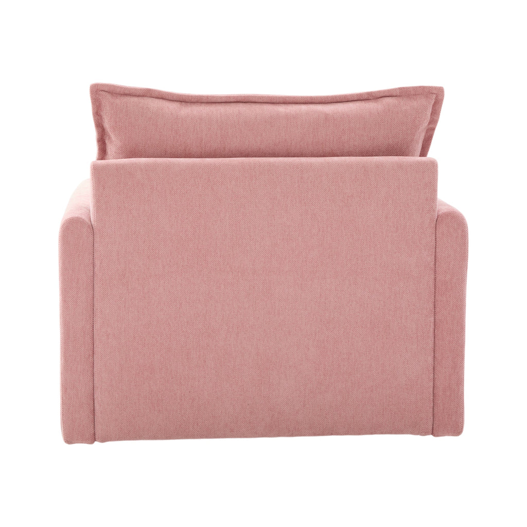 Accent Chair Swivel Barrel Chenille Pink Memory Foam