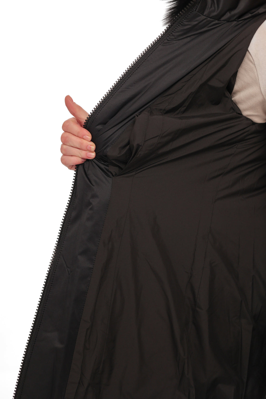 Genuine Fur Trim Down Coat