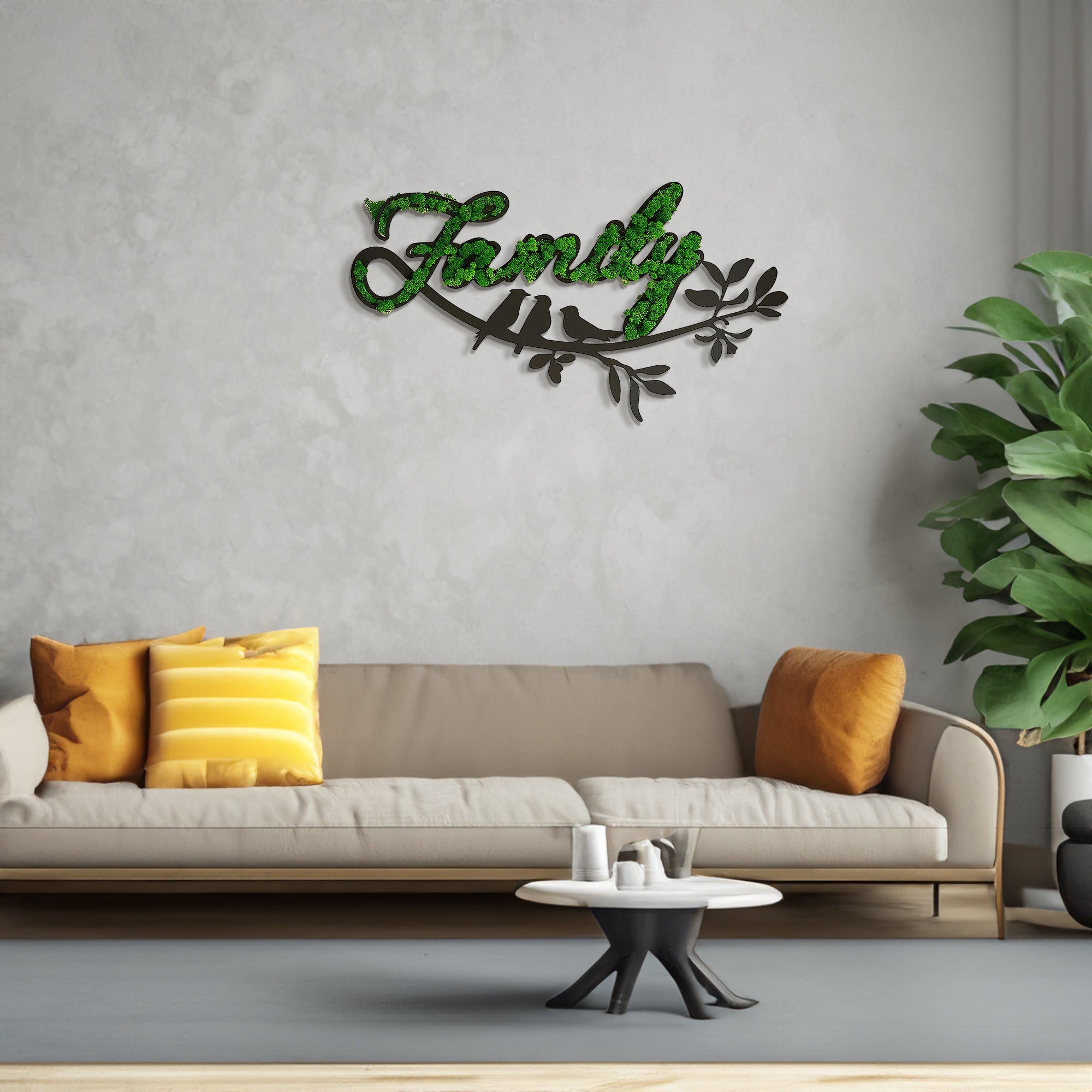 Letter Art Moss Wall Decor