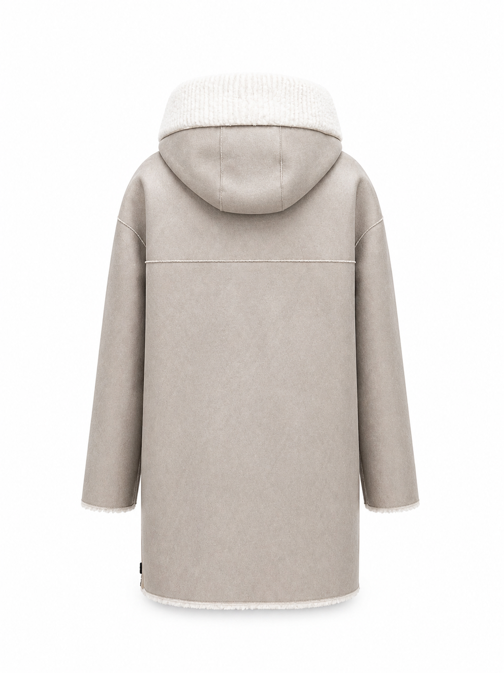 ⇆ Reversible Faux Fur & Suede Hooded Jacket