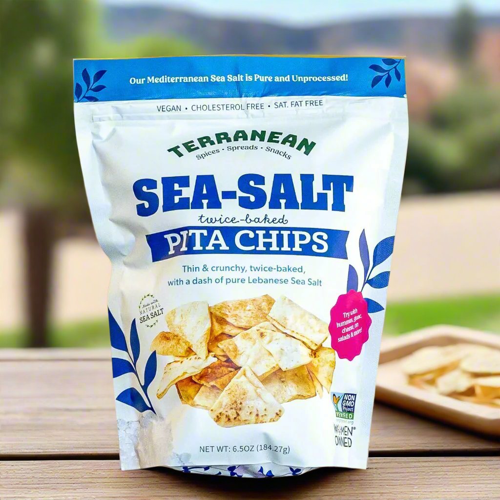Pure Sea Salt Twice-Baked Pita Chips!