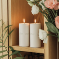 Artisanal Shabbat Candle Holder Set from Concrete - Flow Series