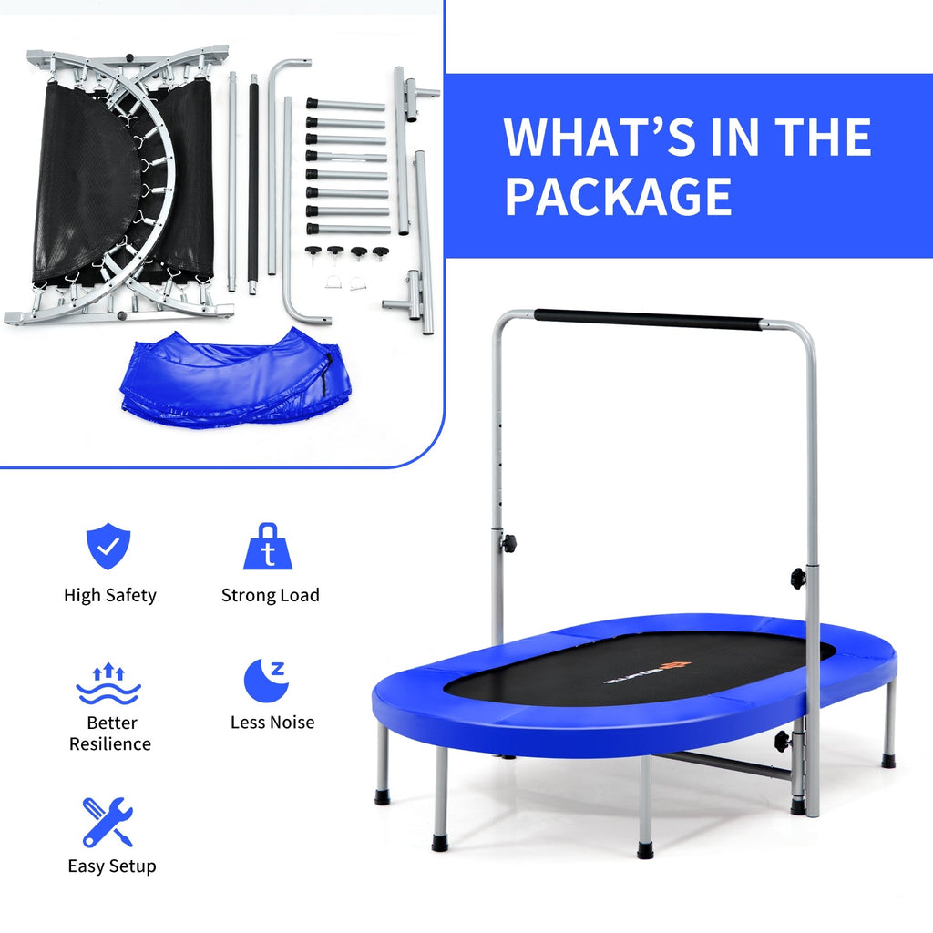 2-Person Foldable Mini Kids Fitness Rebounder Trampoline