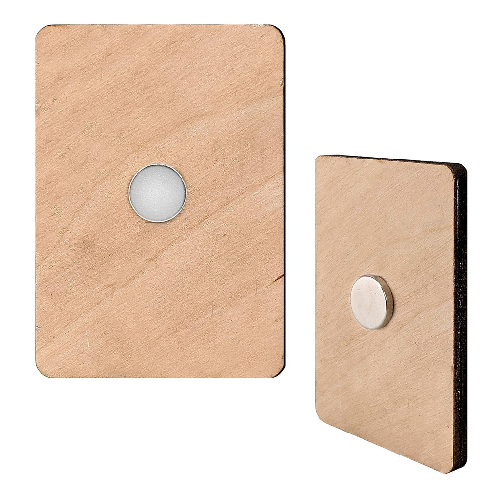 Beardy Santa Shaped Refrigerator Eco Wood Magnets Set of 3