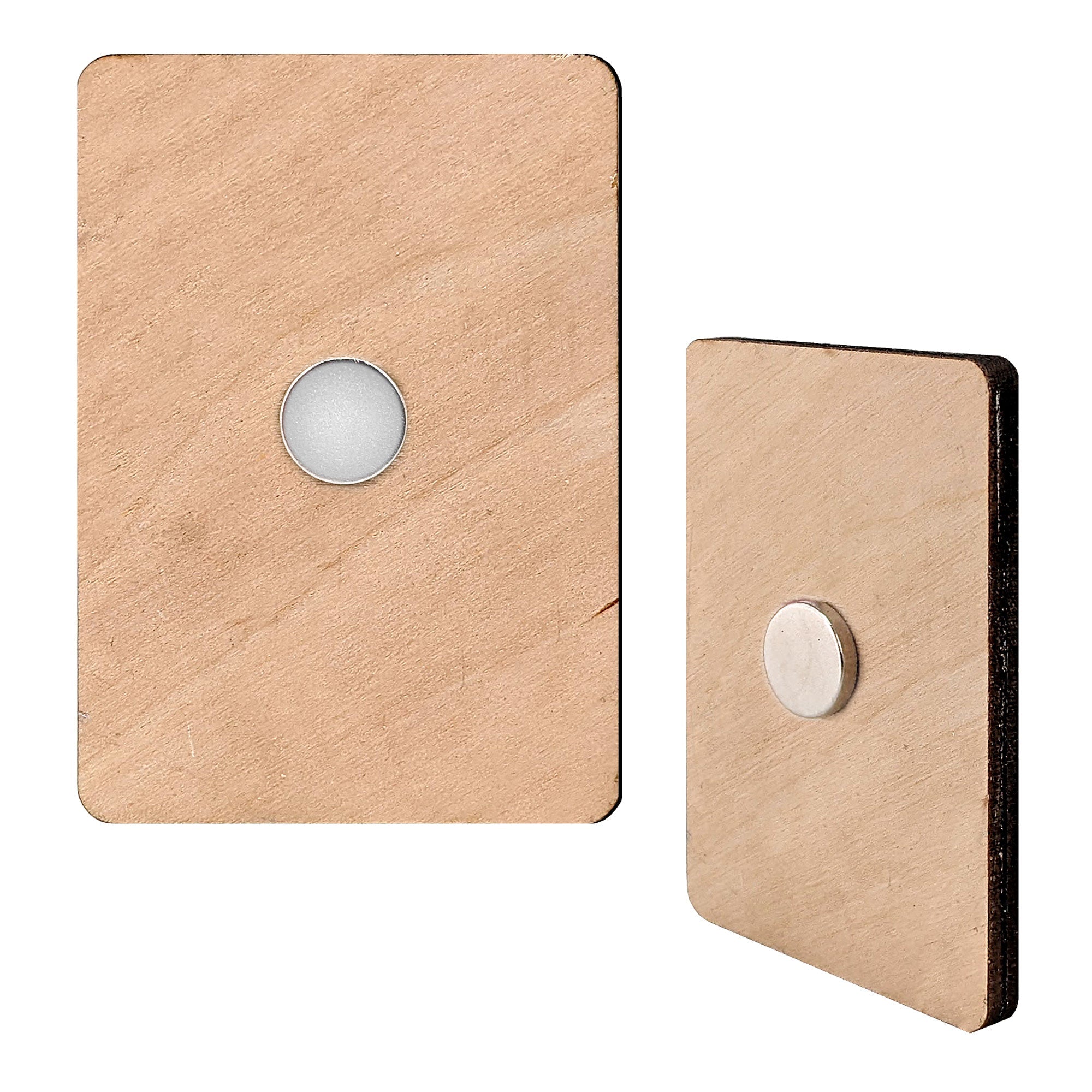 Beardy Santa Shaped Refrigerator Eco Wood Magnets Set of 3
