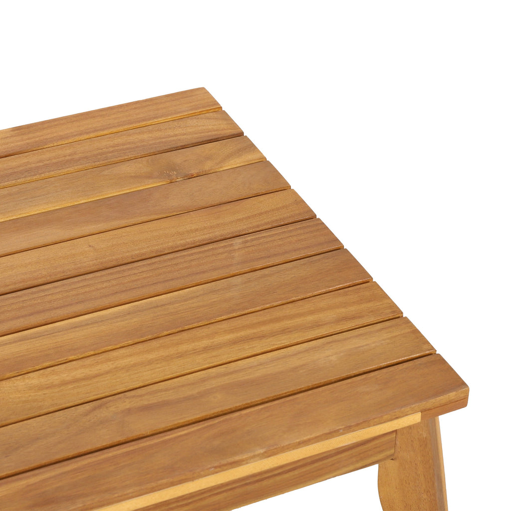 Outdoor Chat Set Acacia Wood Rope Teak Cushions 4 Piece Seats 4