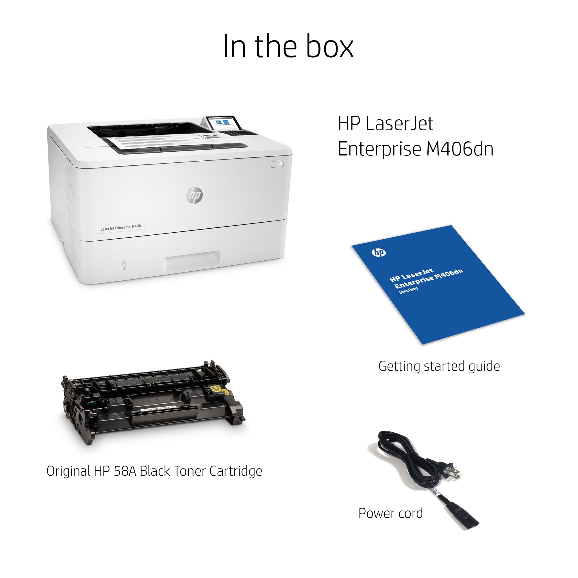 HP LaserJet Enterprise M406dn 42ppm Monochrome Printer 3PZ15A#BGJ