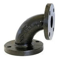 8" X 6" Black Cast Iron Flange Red 90 Degree Connection