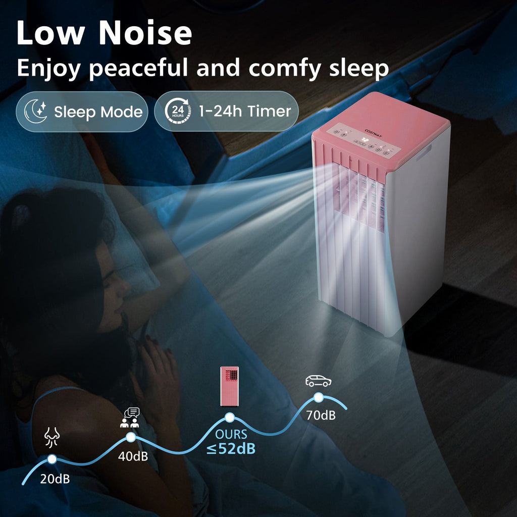 3-in-1 10000 BTU Air Conditioner with Humidifier and Smart Sleep Mode