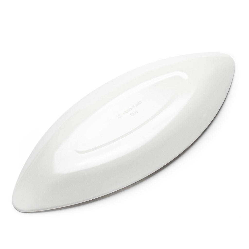 NURIMONO 801 White Melamine Oval Platter 16-1/2"L - Set of 20