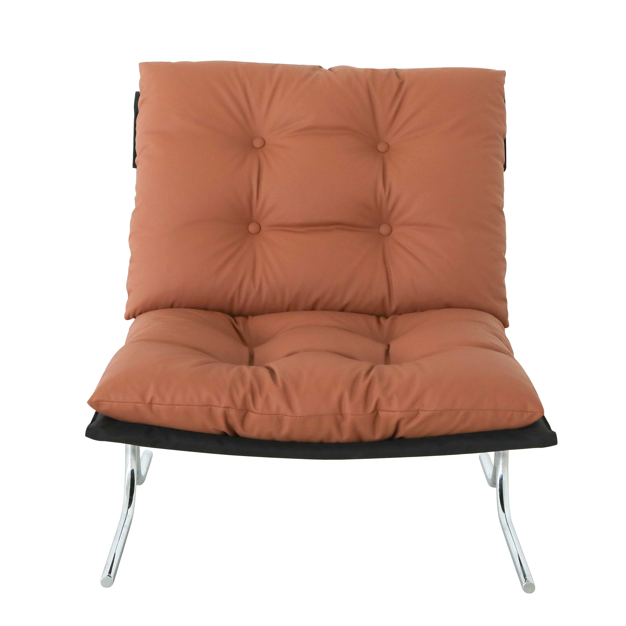 Accent Chair High Back Wingback Faux Leather Brown 27x32x39 In 350 LB