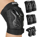 Skating Protective Gear Kids Toddler Knee Pads and Elbow Pads Set, Bike Protection for Kids Wrist Guards for Roller Skating Skateboarding Cycling Black