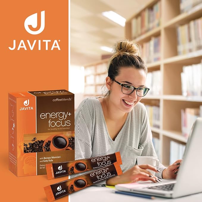Javita Energy + Focus Instant Coffee Packets, 100% South American Arabica & Robusta Blend, plus Herbs for Clarity, Energy, & Focus, Keto, Dieters Drink, 2 box / 24 (4.2g Sticks), 48 Count