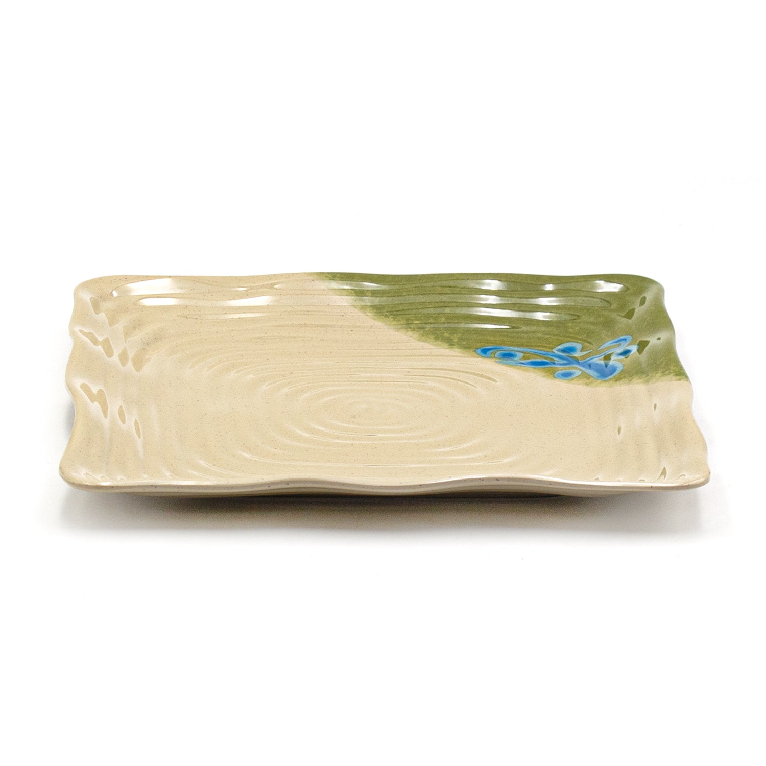 Melamine Square Plate, 6pc, 11"D (Green)