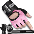 SIMARI Breathable Workout Gloves for Men Women, Padded Weight Lifting Gloves with Wrist Wraps Support, Full Palm Protection, Grip for Gym Training, Fitness, Weightlifting, Exercise Fingerless Black