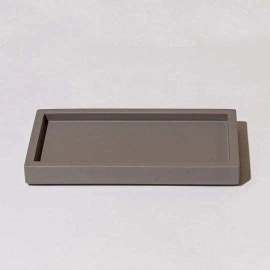 Set of Shabbat Candle Holders with a Designed Concrete Tray - Stone Glow Series