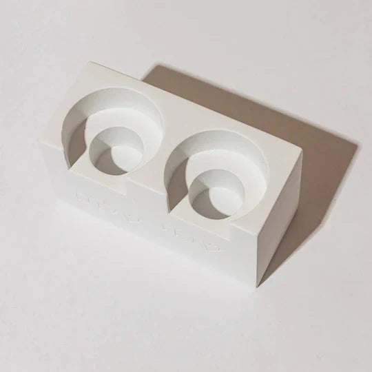 Elegant Shabbat Candle Holders Set with Concrete Tray - Urban Shabbat Series