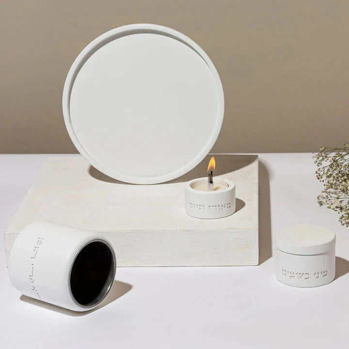 Luxury Jewish Havdalah Set: Modern Concrete Design – Luxe Series