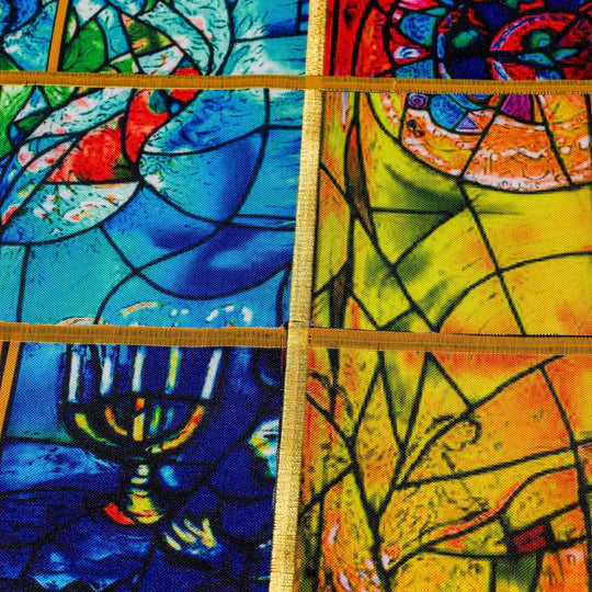 Shabbat Challah Cover Made of Natural Bamboo Fabric - Chagall Series
