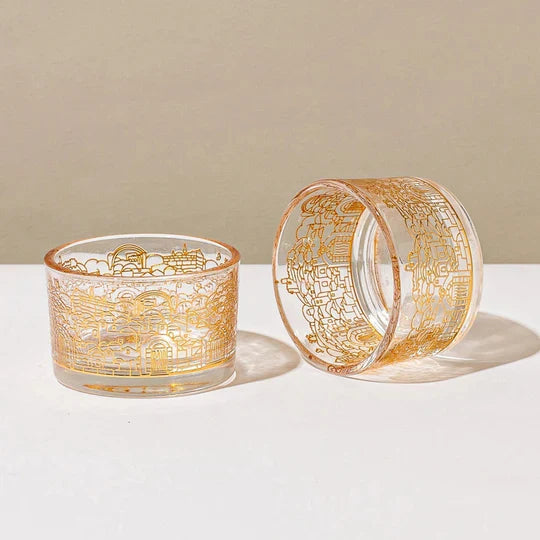 Contemporary Shabbat Candle Holders – Jerusalem Glass Series