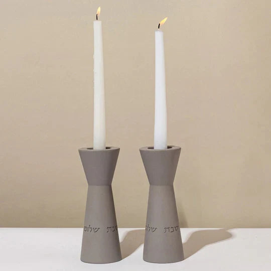 Elegant Concrete Sabbath Candle Holders – Aura Series