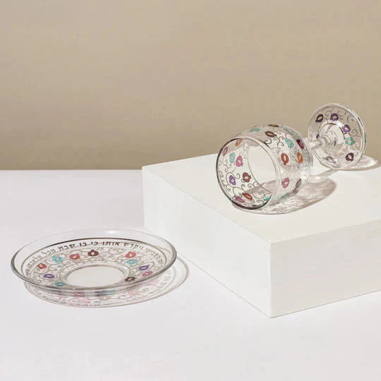 Unique Jewish Home Decor Shabbat Set – Pomegranate Chic Series