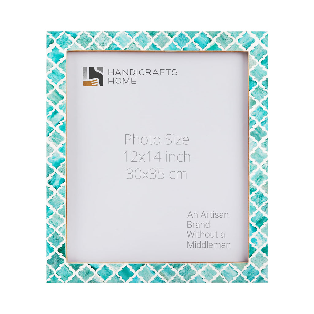 Moroccan Poster Frames Bone Inlay, Green, 5 Sizes