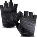 weiatas Cycling Gloves for Men Women Padded, Half Finger Road Mountain Bike Gloves, Shock-Absorbing Anti-Slip Breathable Sports Gloves for Bicycle Riding Motorcycle Rowing Gym