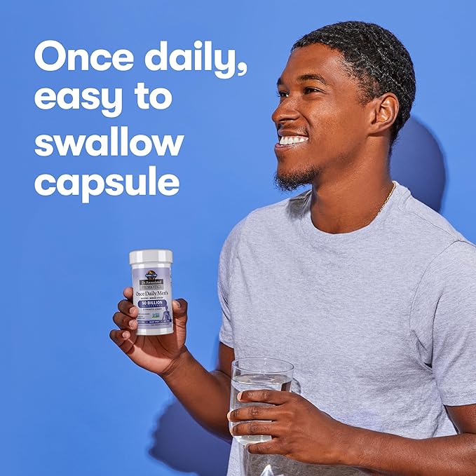 Garden of Life Probiotics for Men, Dr Formulated 50 Billion CFU 15 Probiotics for Digestive Health + Organic Prebiotic Fiber, Colon & Immune Support, Daily Gas Relief, Shelf Stable, 30 Capsules