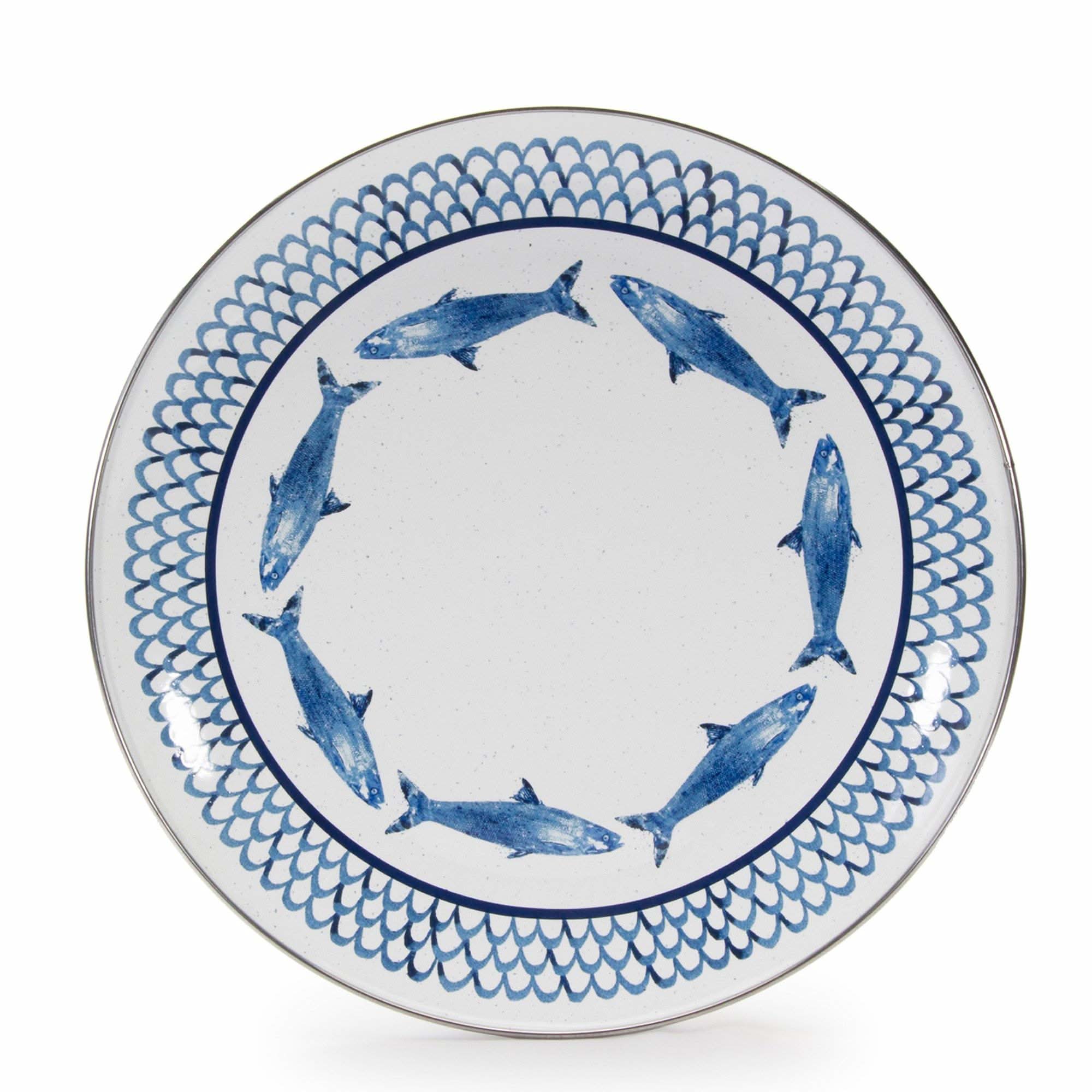 Golden Rabbit Enamelware 10.5" Dinner Plates , Set of 4