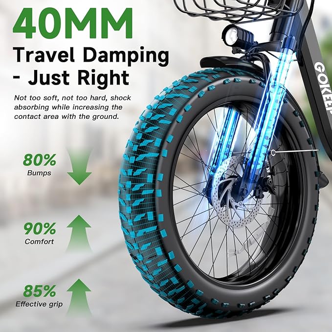 L20A Electric Bike for Adults – Rated 750W Fat Tire E-Bike with 52V 13Ah Battery, IPX65 Waterproof, Foldable Frame, and Advanced Safety Features