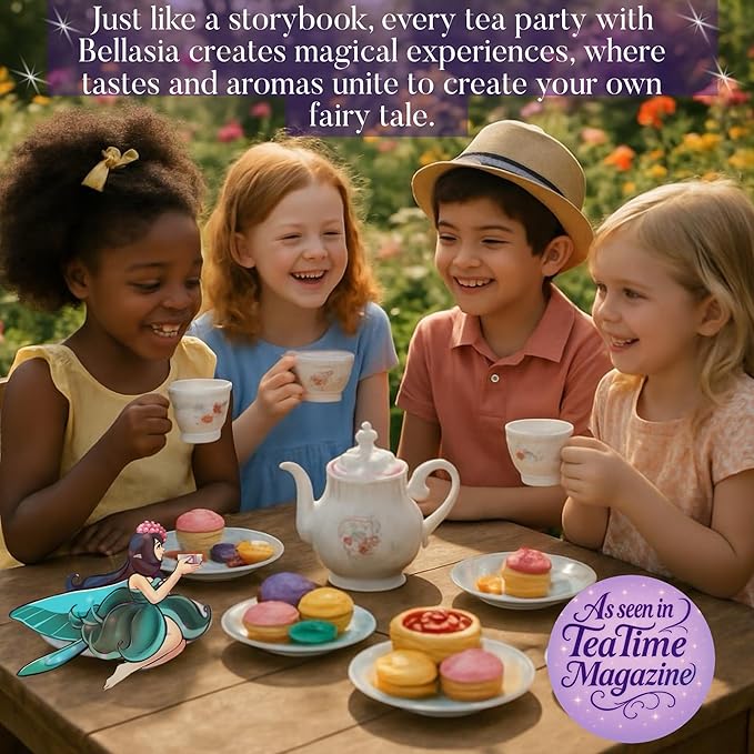 Bellasia Tea Cherry Jubilee for Kids Using Real Fruit Pieces - Caffeine Free Herbal Tea with Real Ingredients & Balanced Flavor- Add Loose Leaf Tea to Your Child’s Routine for A Fun & Tasty Drink. 20-25 Cups