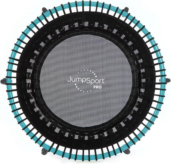 JumpSport 350 PRO Indoor Heavy Duty Fitness Trampoline, 39-inch | 36 Premium EnduroLast 4 Elastic Cords | Customized Bounce with 7 Settings | 300 lb Wt. Rating | 60-Day Free Trial to 350+ Videos