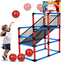 63" Arcade Basketball Game Set with 3 Balls Kids Basketball Hoop 3 to 12 Years Old Indoor Outdoor Sports Play - Easy Set Up - Carnival Basketball Toys Ages 3 4 5-7 8-12 Year Old Boys Birthday Gift
