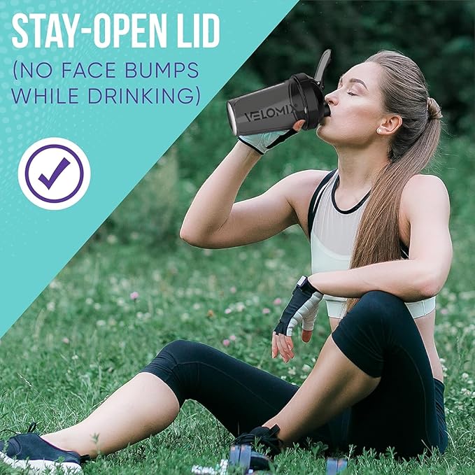 '-2 Pack- 20 oz Bottles for Protein Mixes - 2x Wire Whisk | Leak Proof Shaker Cups for Protein Shakes and Pre Workout | Protein Shaker Bottle Pack | Protein Mixer Cup (Black Set)