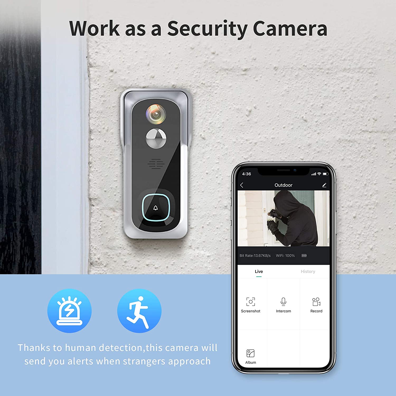 IN STOCK! Silarius SIL-DOORBELL2MPBSDB 2MP, WiFi Battery Powered Smart Doorbell Camera + Chime (Outdoor IP65), Cloudedge app , includes 32GB MicroSD card ***DISCONTINUED***