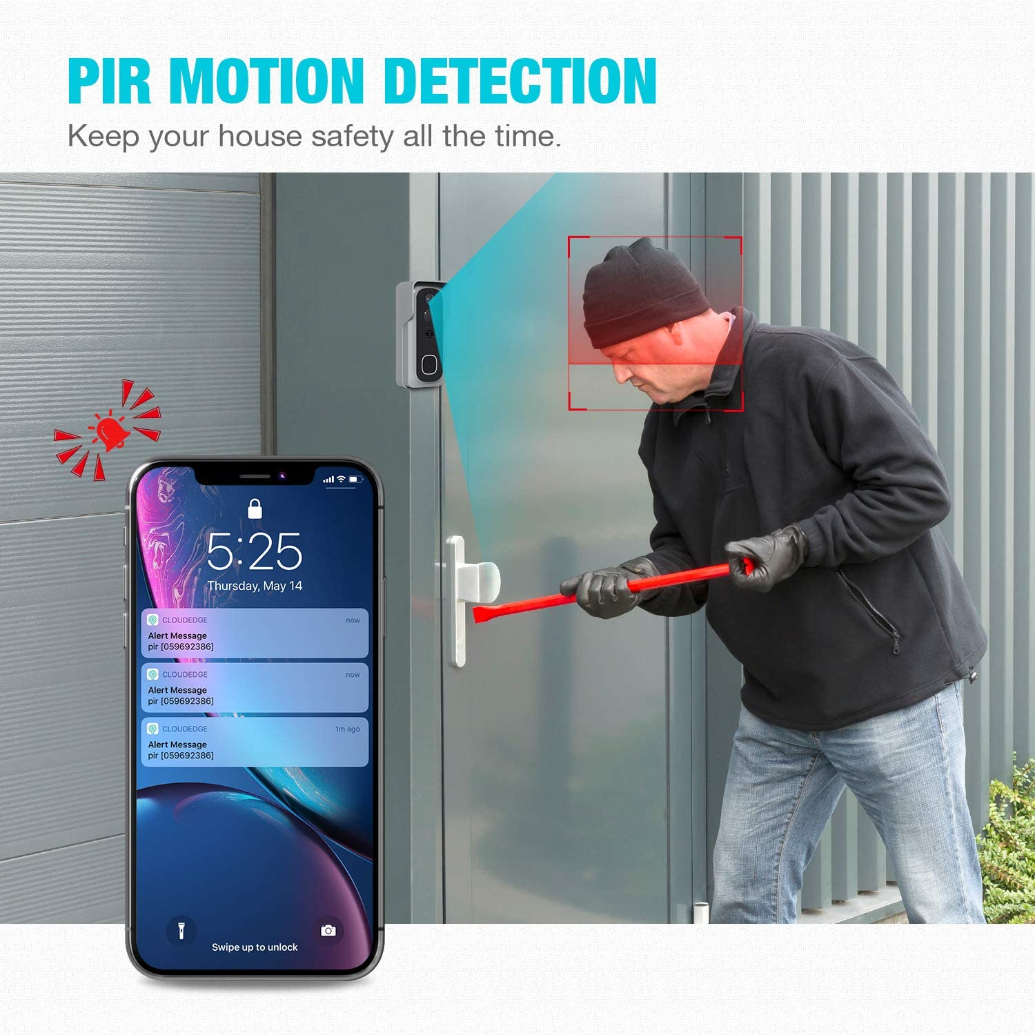 IN STOCK! Silarius SIL-DOORBELL2MPBSDB 2MP, WiFi Battery Powered Smart Doorbell Camera + Chime (Outdoor IP65), Cloudedge app , includes 32GB MicroSD card ***DISCONTINUED***