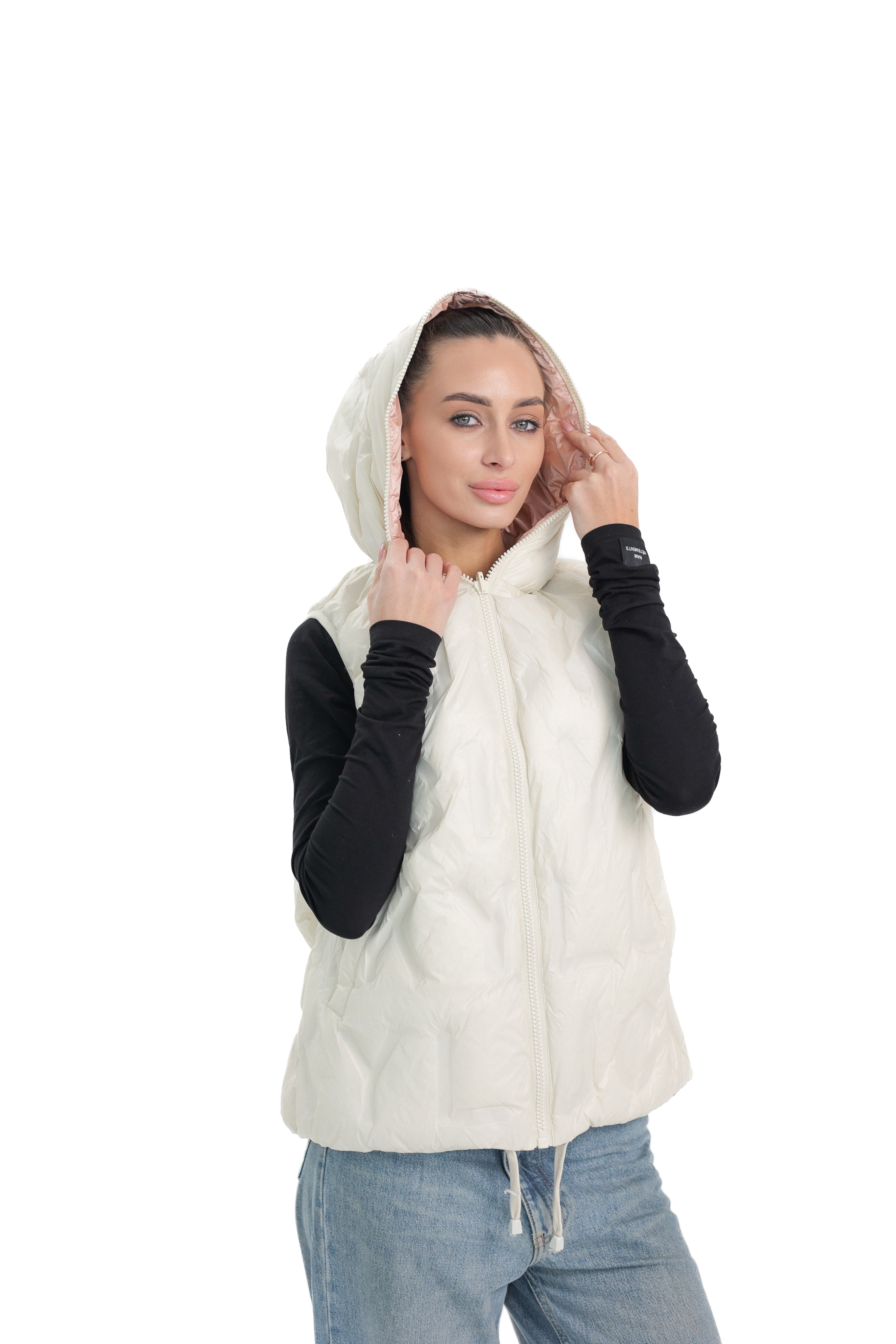 ⇆ Reversible Light Insulated Vest Powder | Ivory
