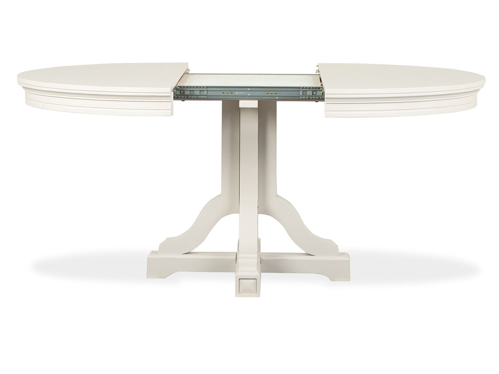 Willowbrook - Extendable 48" Round Dining Table - Egg Shell White