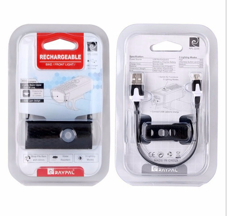Bicycle headlight USB rechargeable