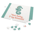 Seahorse Puzzle Tin – “Get Salty, Stay Smooth” 252-Piece Jigsaw Gift