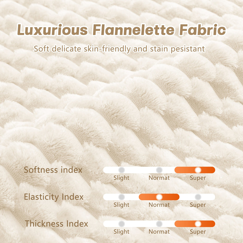 Sectional Sofa Modular Flannelette Cream Deep Seat 2 Seat No Assembly