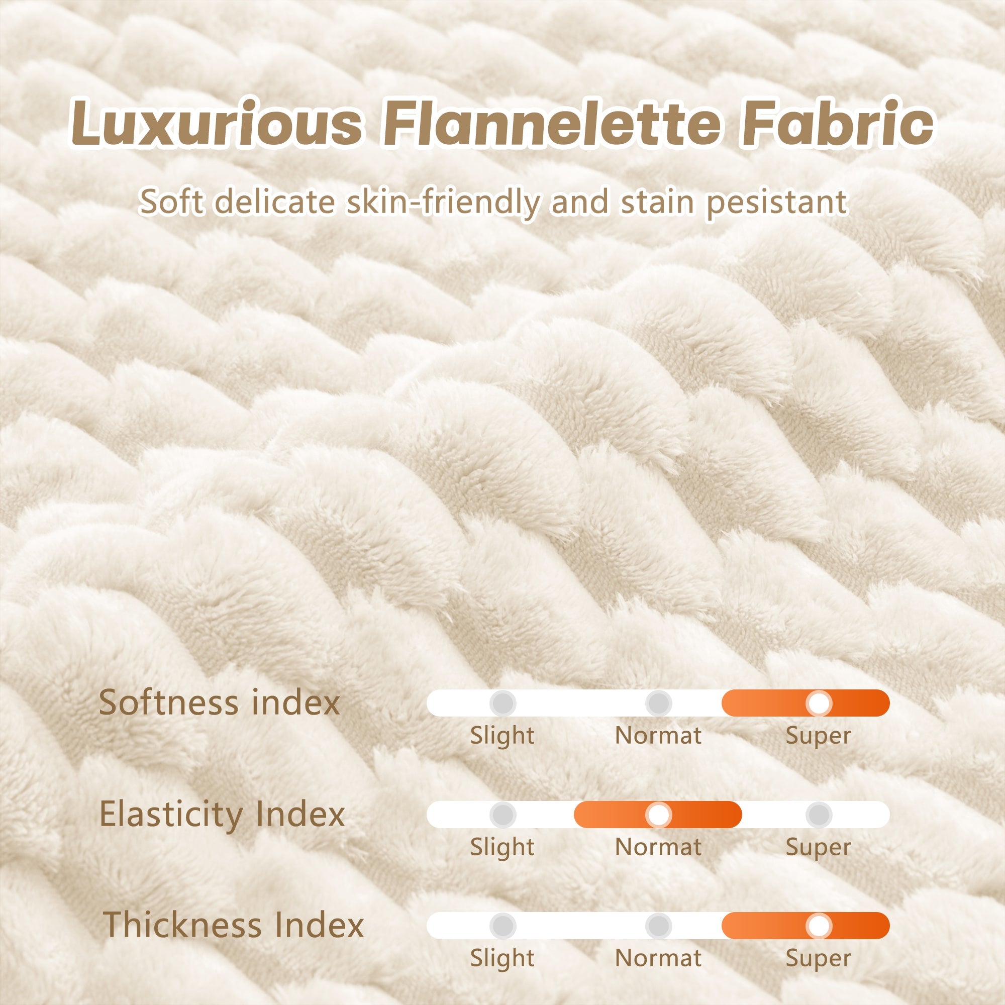 Sectional Sofa Modular Flannelette Cream Deep Seat 2 Seat No Assembly